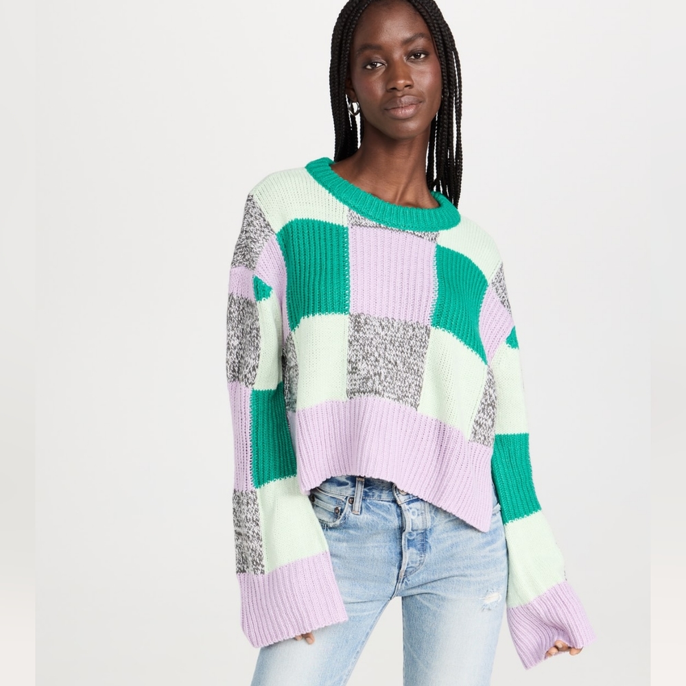 For Love & Lemons Oversized Retro 80's Style Finley Chunky Sweater $198 XS NWT!
